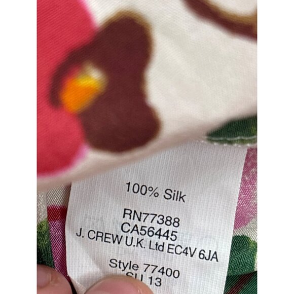 Madewell Womens Floral Silk Sleeveless Tank Top Size S Pleated Babydoll Fairy - Picture 8 of 9